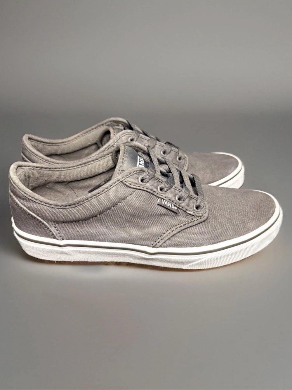 Vans Men's Gray Canvas Low-Top Sneakers